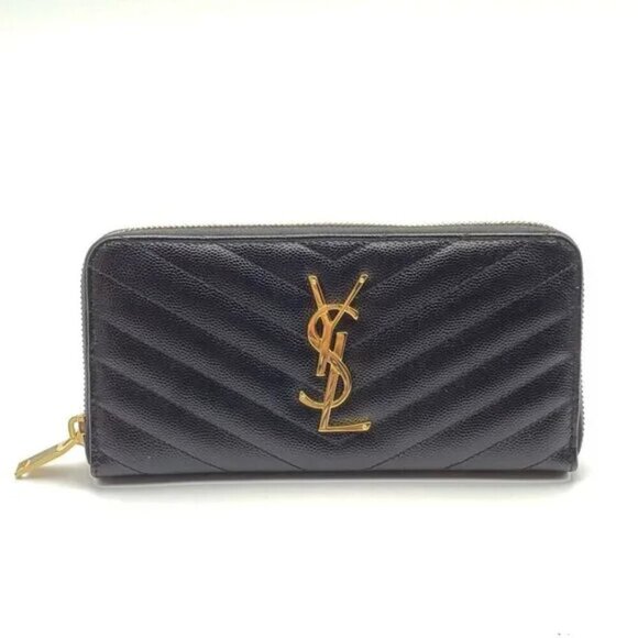 YVES SAINT LAURENT PARIS ZIPPY WALLET 375-080324 - Picture 2 of 11